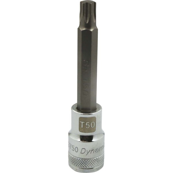 Tools 1/2 Drive Torx Head, T50 Long Bit, Chrome Finish Socket